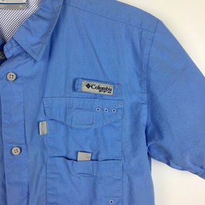 Columbia-PFG-Women-XL-Solid-Blue-Vented